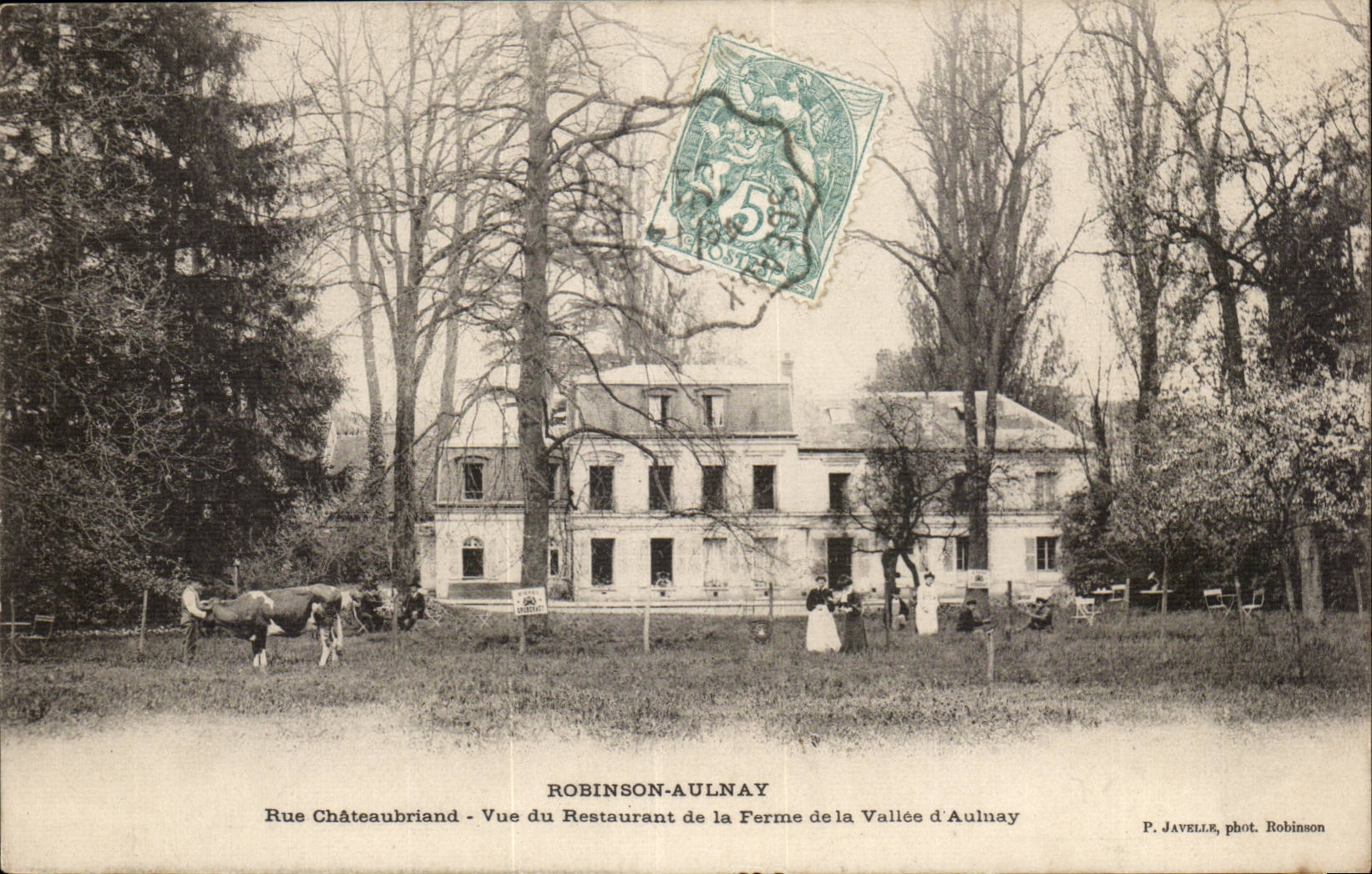 Robinson Aulnay CPA Rue Chateaubriand Vue du restaurant de la ferme de la vallee d'Aulnay