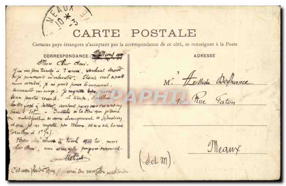 Le Perreux CPA L'eglise et la passerelle — Rückseite