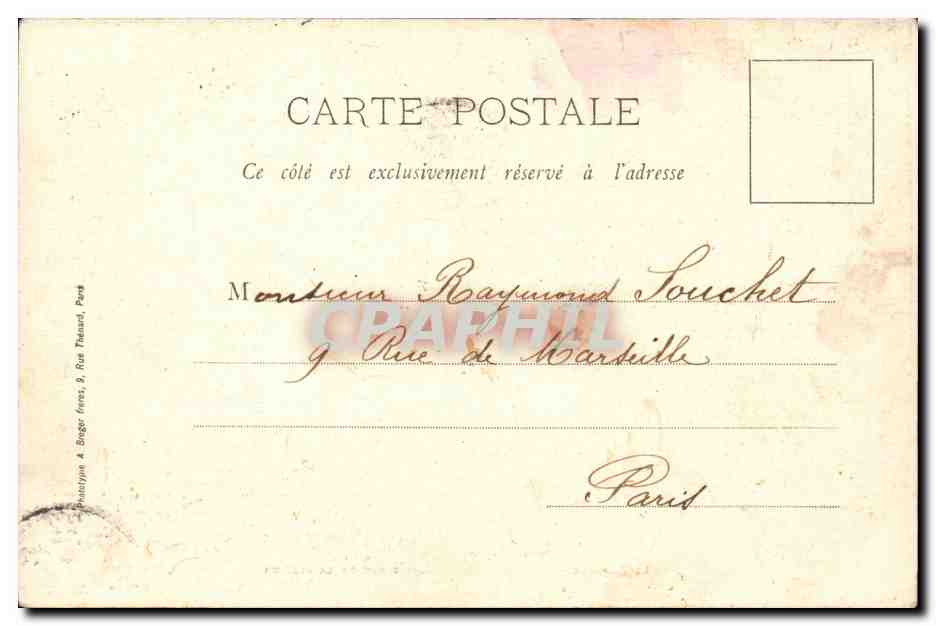 Le Perreux CPA Avenue Ledru Rollin et rue de la station — Rückseite