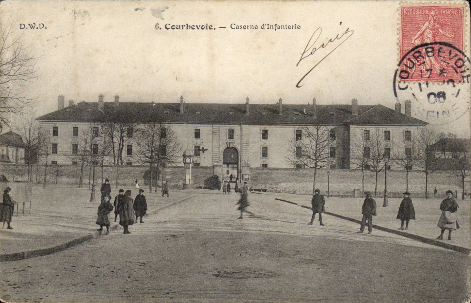 Courbevoie CPA Caserne d'infanterie