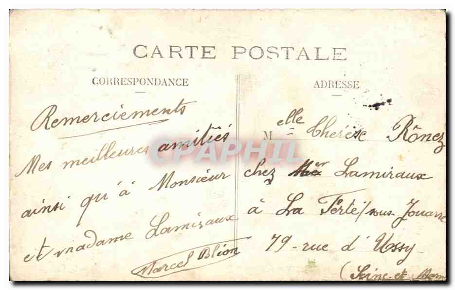 CPA Auberge de la porte de Brie (fondee en 1780) Mmes marty Creteil TOP — Rückseite