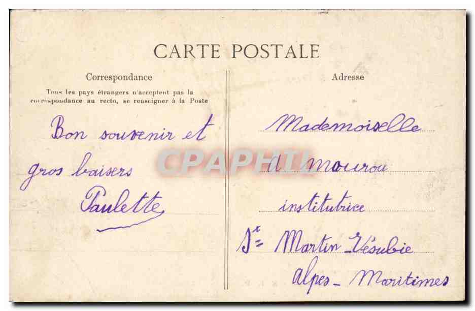 Fontenay Vincennes CPA Sur le bord de la Porte Jaune — Back