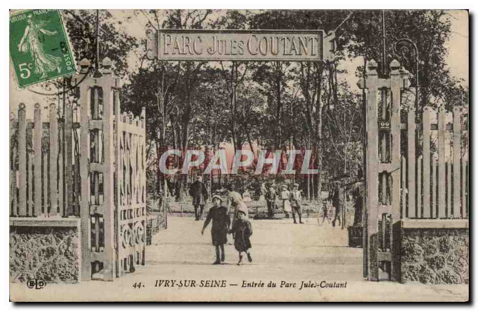 Ivry sur SEine CPA Entree du parc Jules Coutant