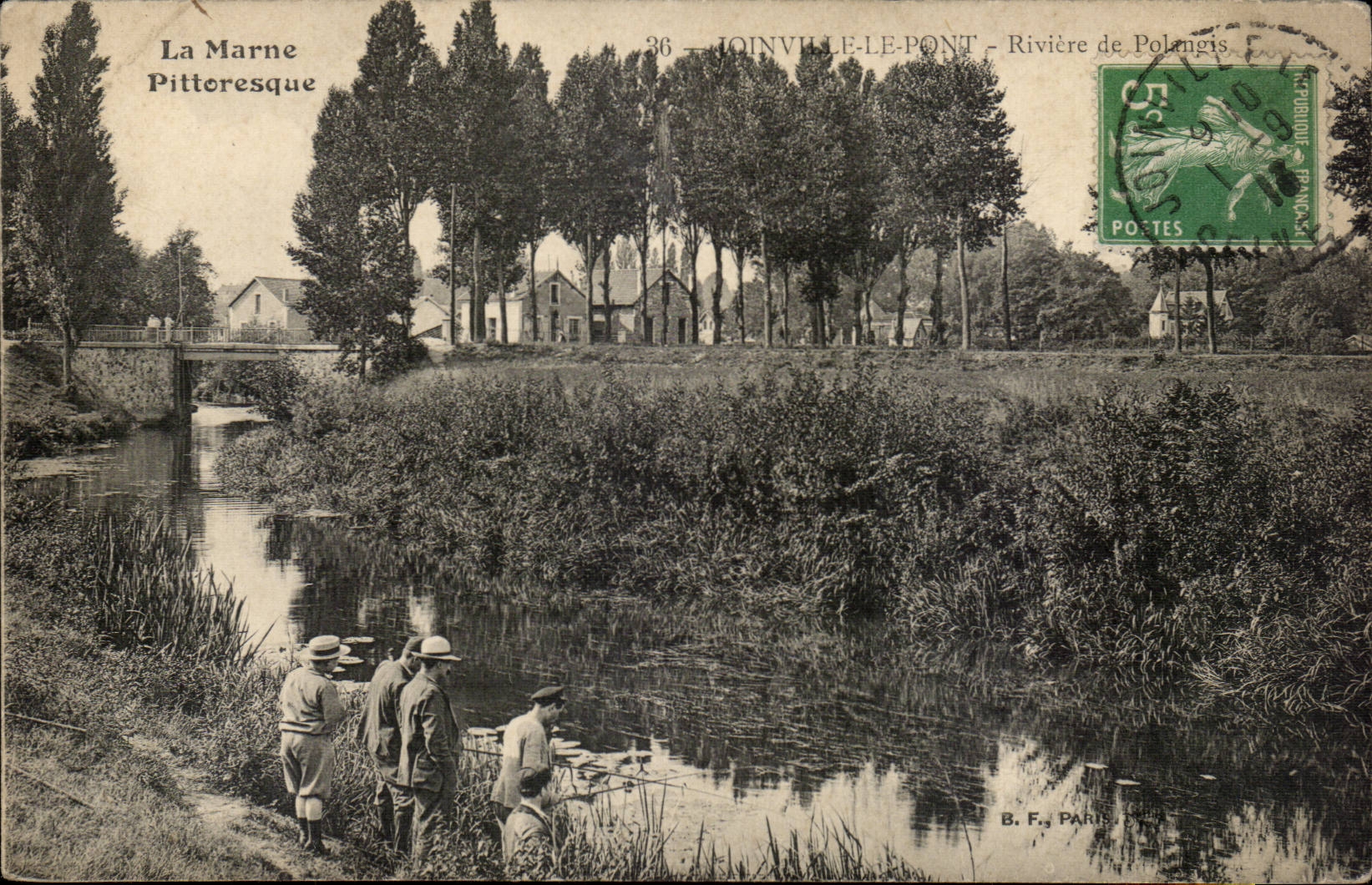 Joinville le Pont CPA Riviere de Polangis (pecheurs)