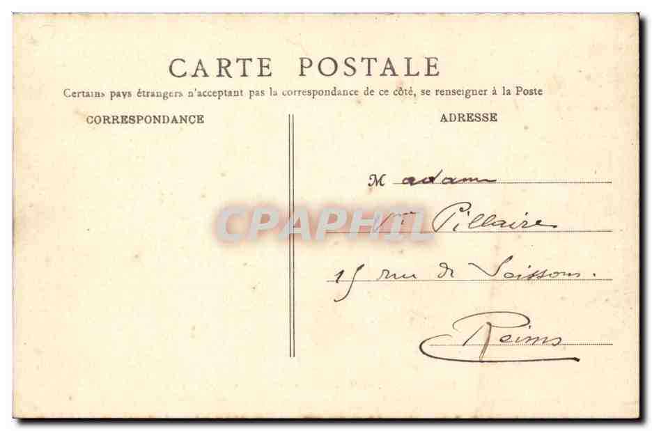 Levallois Perret CPA Place Cormeille et rue Voltaire — Rückseite