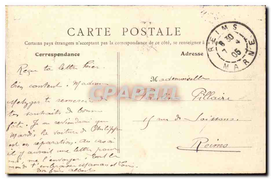 Levallois Perret CPA Rue du bois et rue de Courcelles  — Rückseite