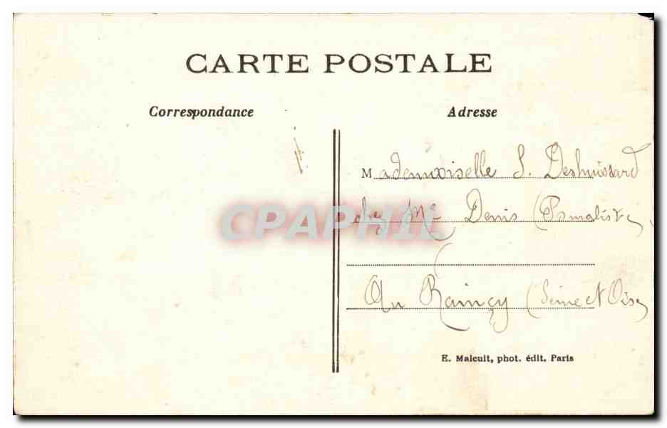 Montreuil sous Bois CPA La rue Carnot (enfants) — Rückseite