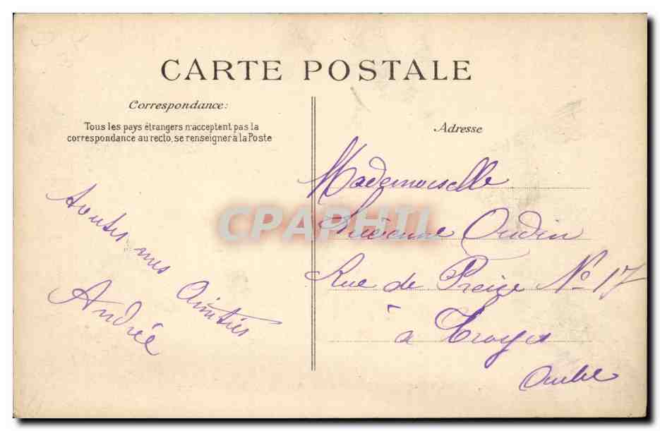 Grand Montrouge CPA Avenue de la Republique — Rückseite