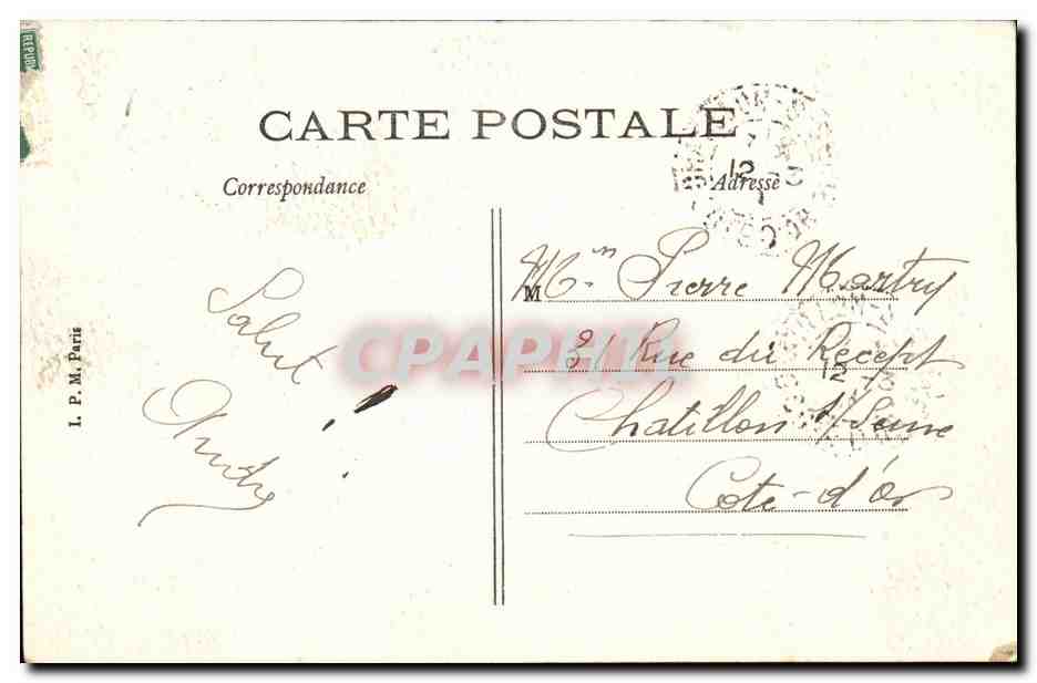 Alfortville CPA La rue Veron (tabac) — Rückseite