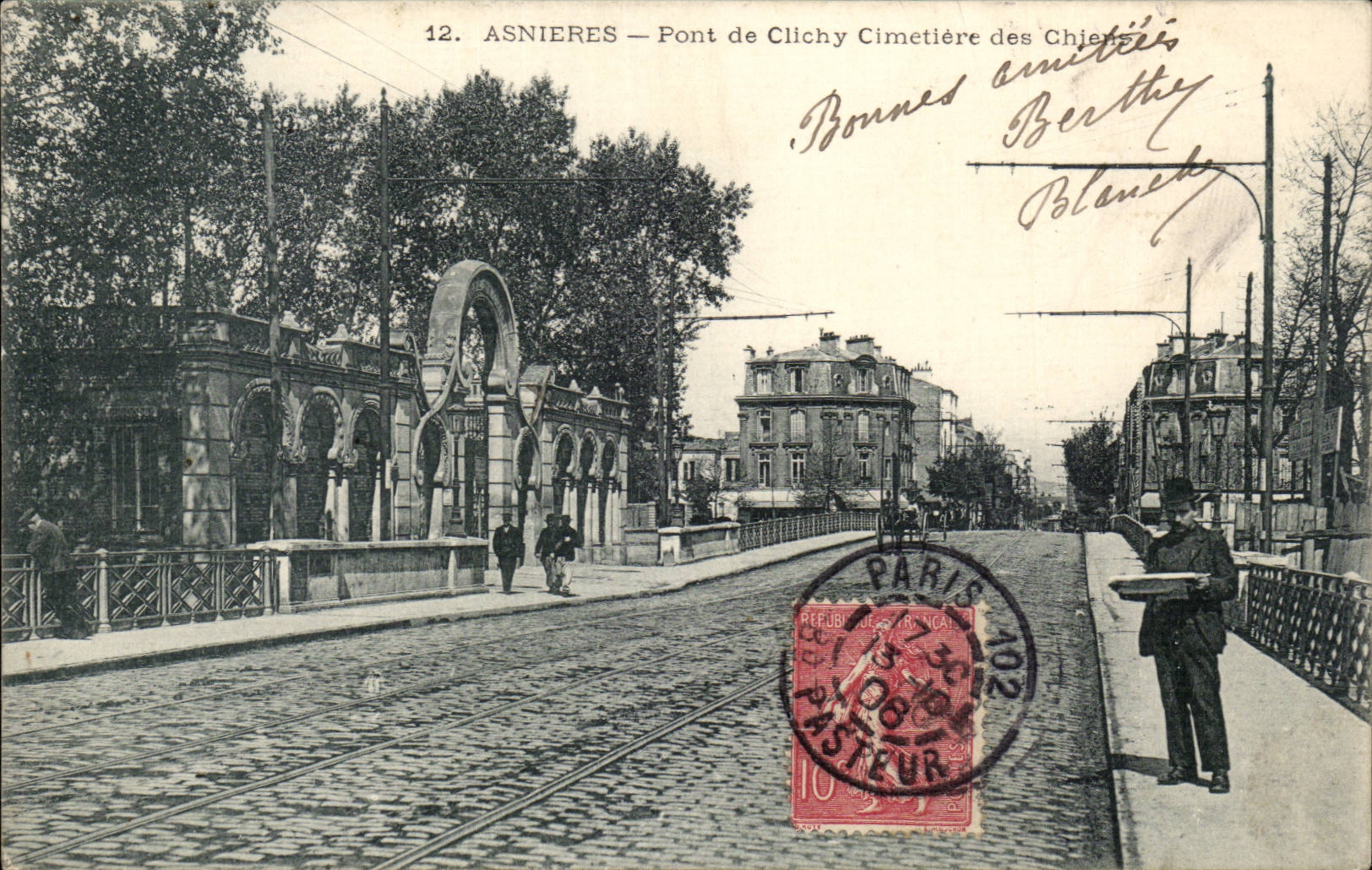 Asnieres CPA Pont de Clichy Cimetiere des chiens (dog dogs)