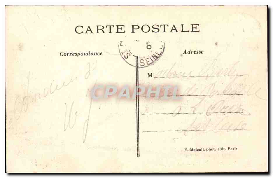 Asnieres CPA Le square — Rückseite