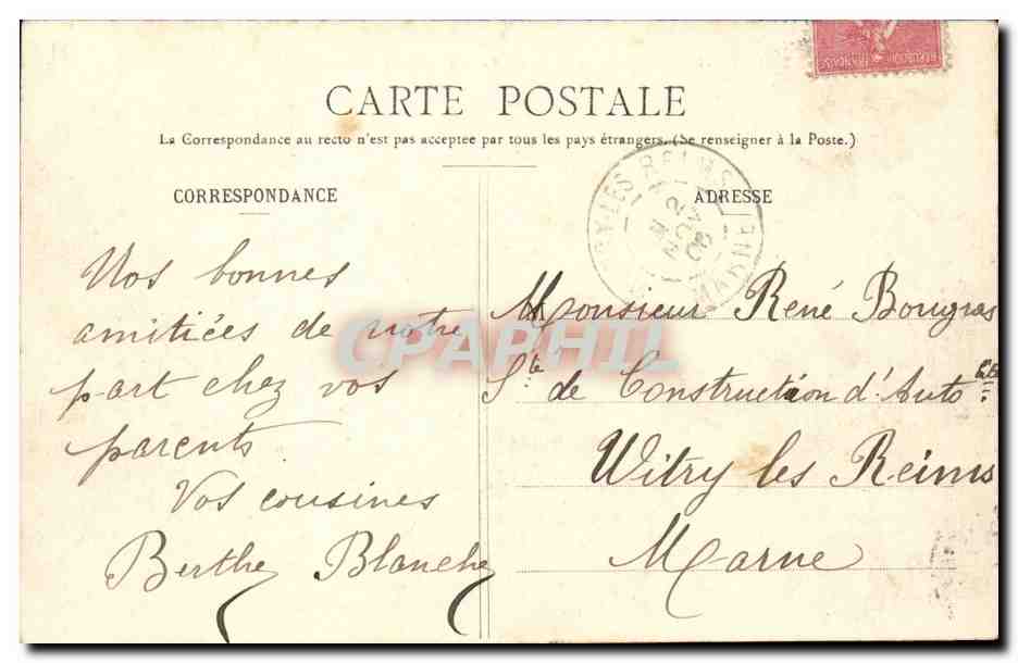 Pantin Aubervilliers CPA La route de Flandres — Rückseite