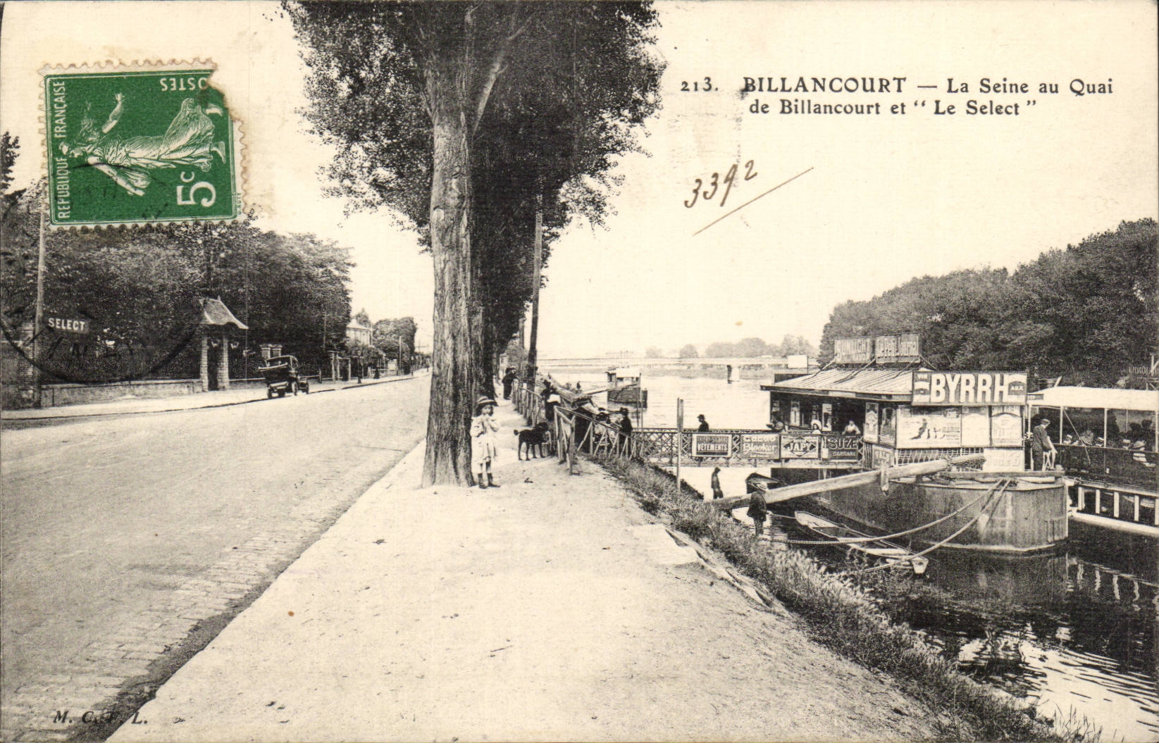 Billancourt CPA La Seine au quai de Billancourt et Le SElect