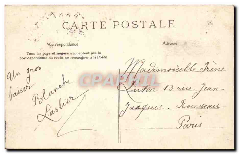 Bois Colombes CPA Passage a niveau Rue des Bourguignons — Rückseite