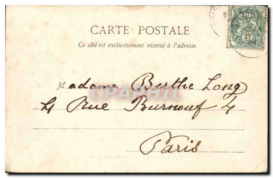 Bois Colombes CPA Rue des Bourguignons — Rückseite