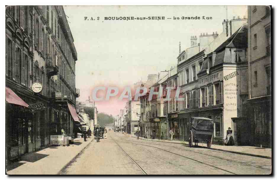 Boulogne sur Seine CPA La grande rue
