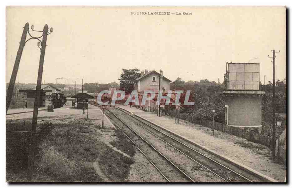 Bourg la Reine CPA La gare (train)