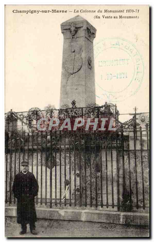 Champigny sur Marne CPA La colonne du monument 1870 1871