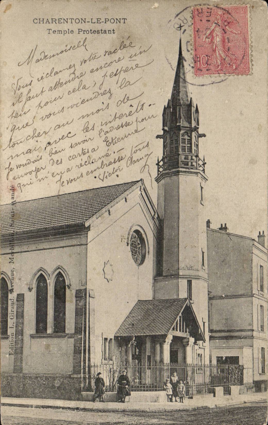 Charenton CPA Temple protestant
