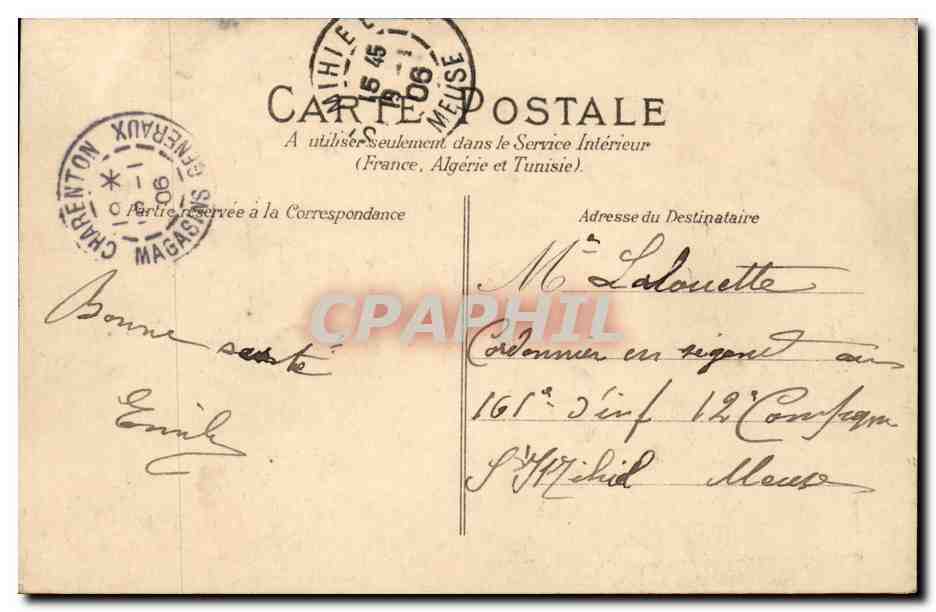 Charenton CPA Quai de Bercy Distillerie Cusenier — Back