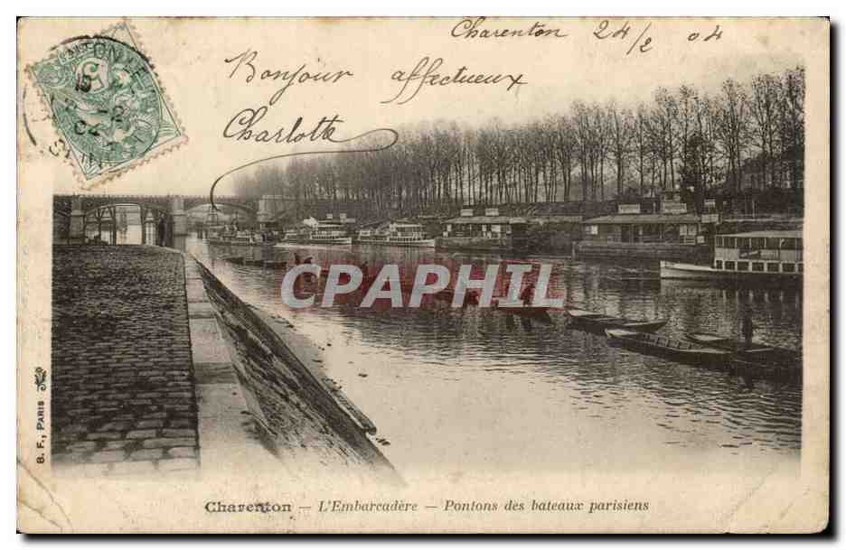 Charenton CPA L'embarcadere Pontons des bateaux parisiens 
