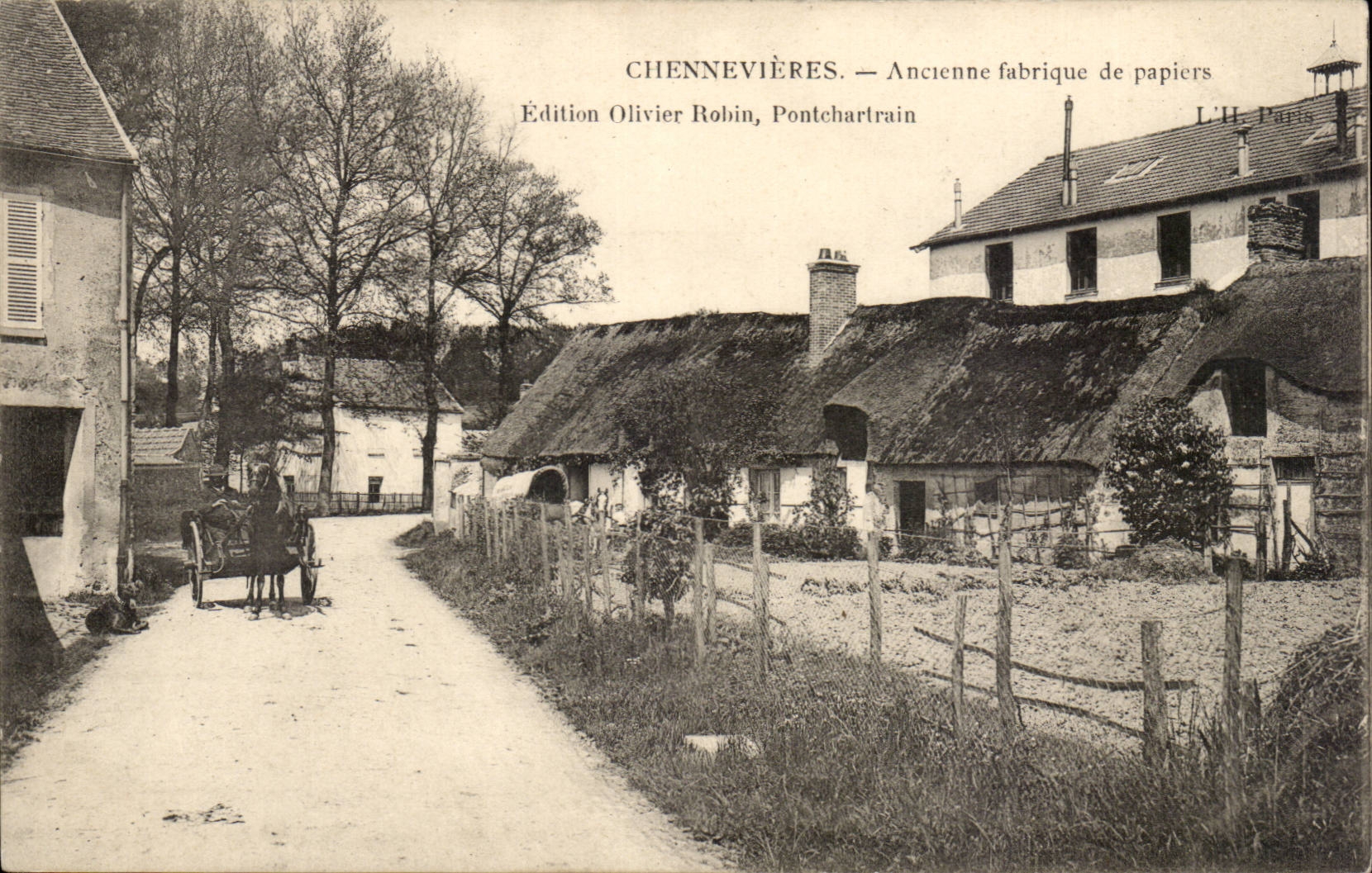 Chennevieres CPA Ancienne fabrique de papiers