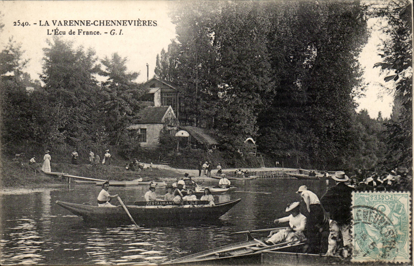 La VArenne Chennevieres CPA L'ecu de France
