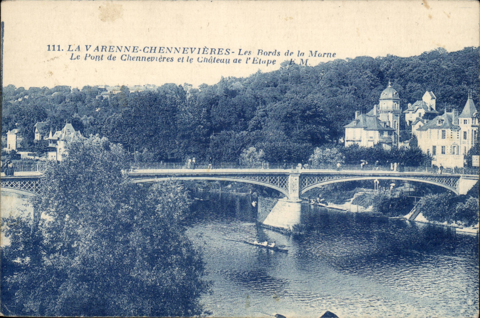 La VArenne Chennevieres CPA Les bords de Marne Le pont et le chateau de l'etape