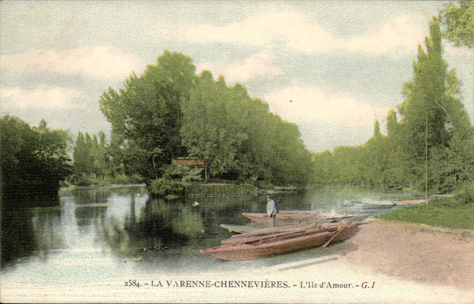 La Varenne Chennevieres CPA L'ile d'amour (restaurant de l'ile)