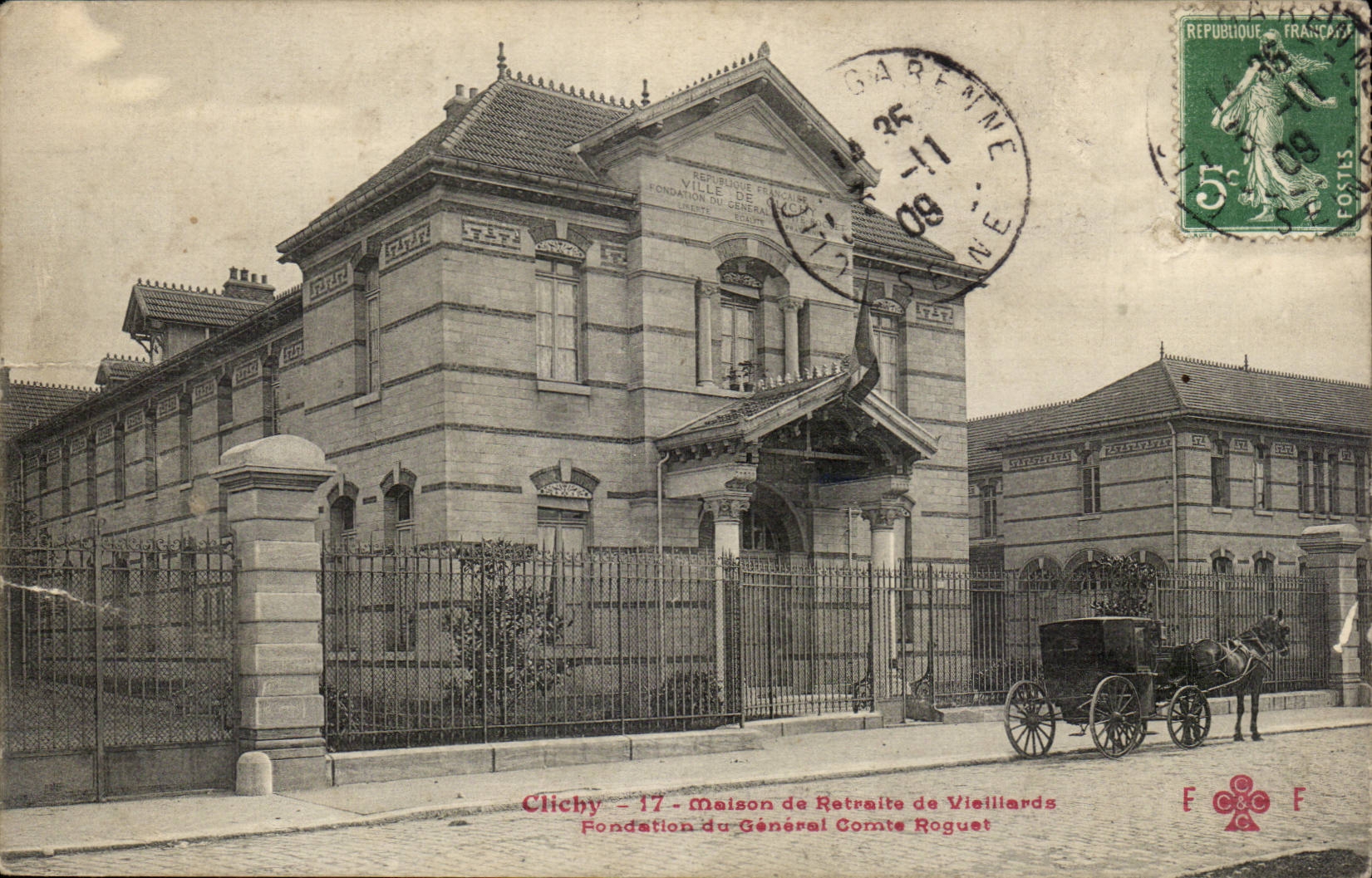 Clichy CPA Maison de retraite de vieillards Fondation du general Comte Roguet