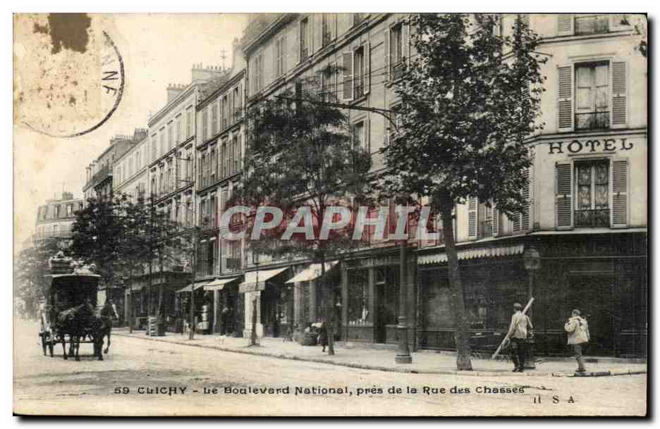Clichy CPA Le boulevard National pres de la rue des Chasses
