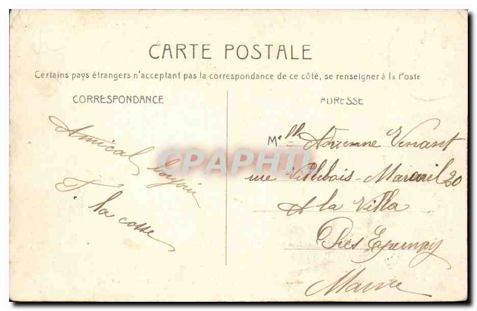 Clichy CPA Le boulevard National pres de la rue des Chasses — Rückseite