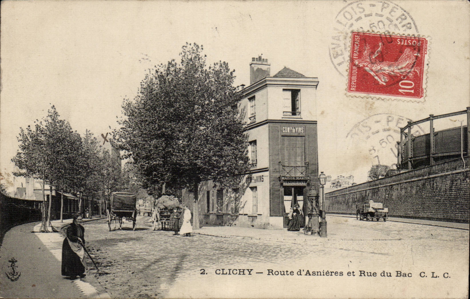 Clichy CPA Route d'Asnieres et rue du Bac