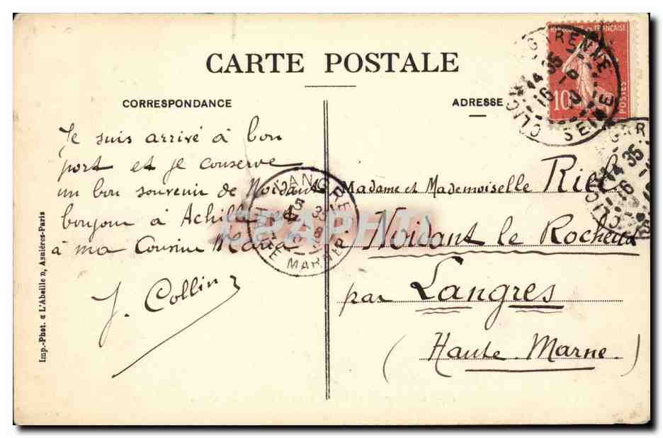 Clichy CPA Boulevard national et rue de l'union — Rückseite