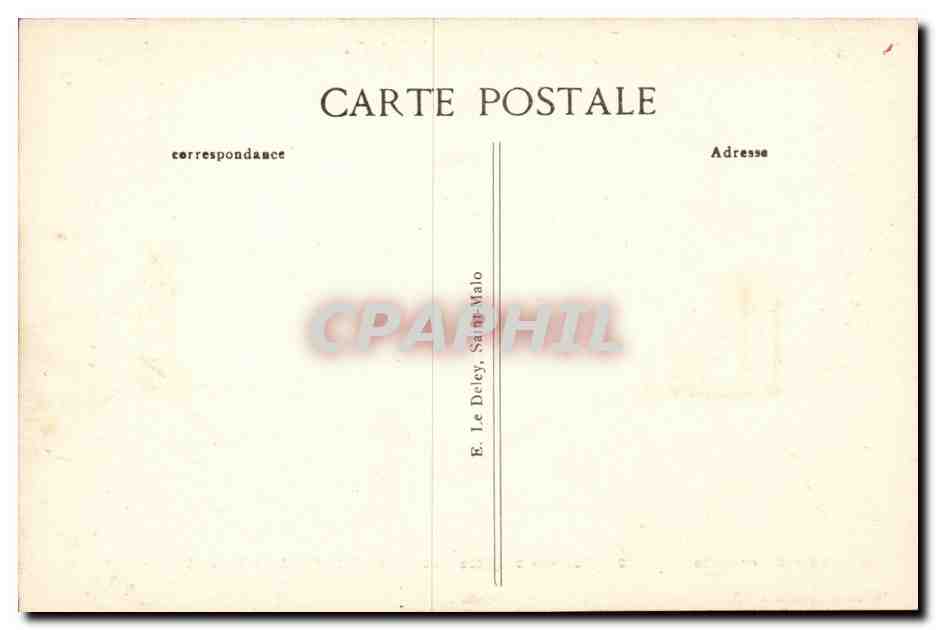 Côte d'Emeraude — Rochers sculptés - Le Colonel de Villebois-Mareuil — A. Fournier, n°9 — Verso