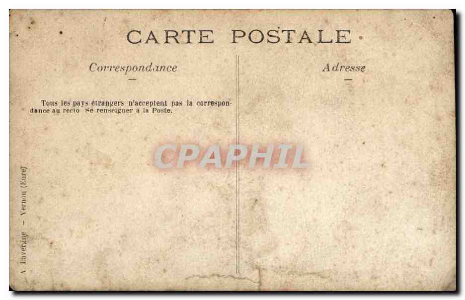 Femme à vélo — Vernon (Eure) — A. Laverage — Verso