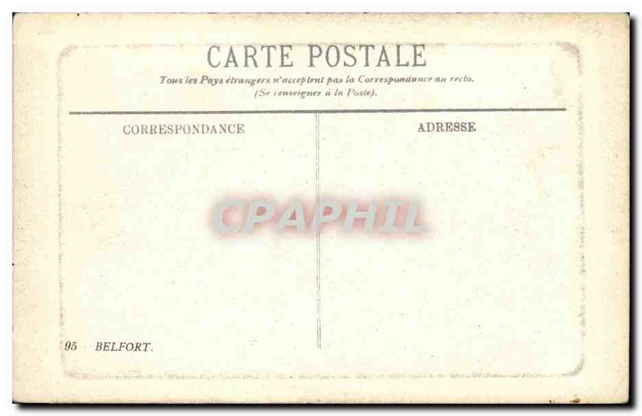 Belfort CPA Vue generale du fort — Verso