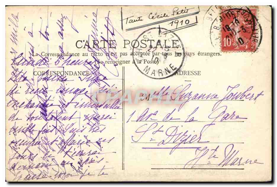 Belfort CPA Tour de la Miotte — Verso