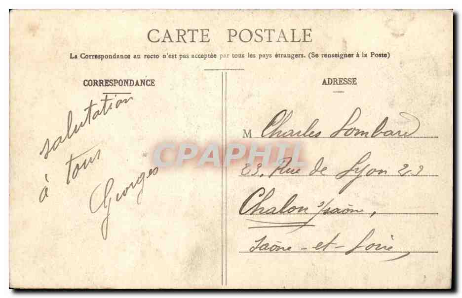 Belfort CPA Eglise Saint Christophe — Verso