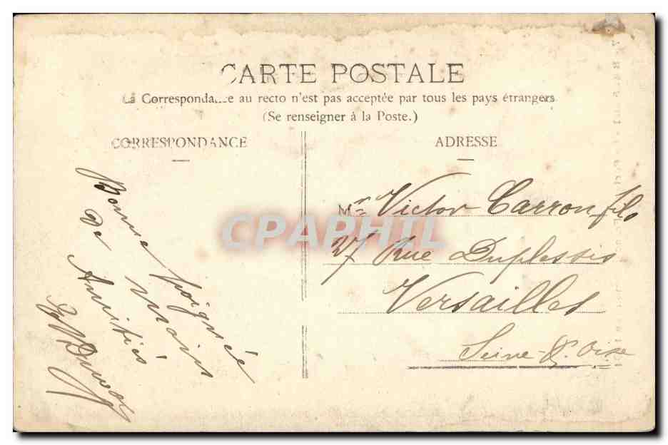 Belfort CPA La porte de France demolie en 1891 — Rückseite