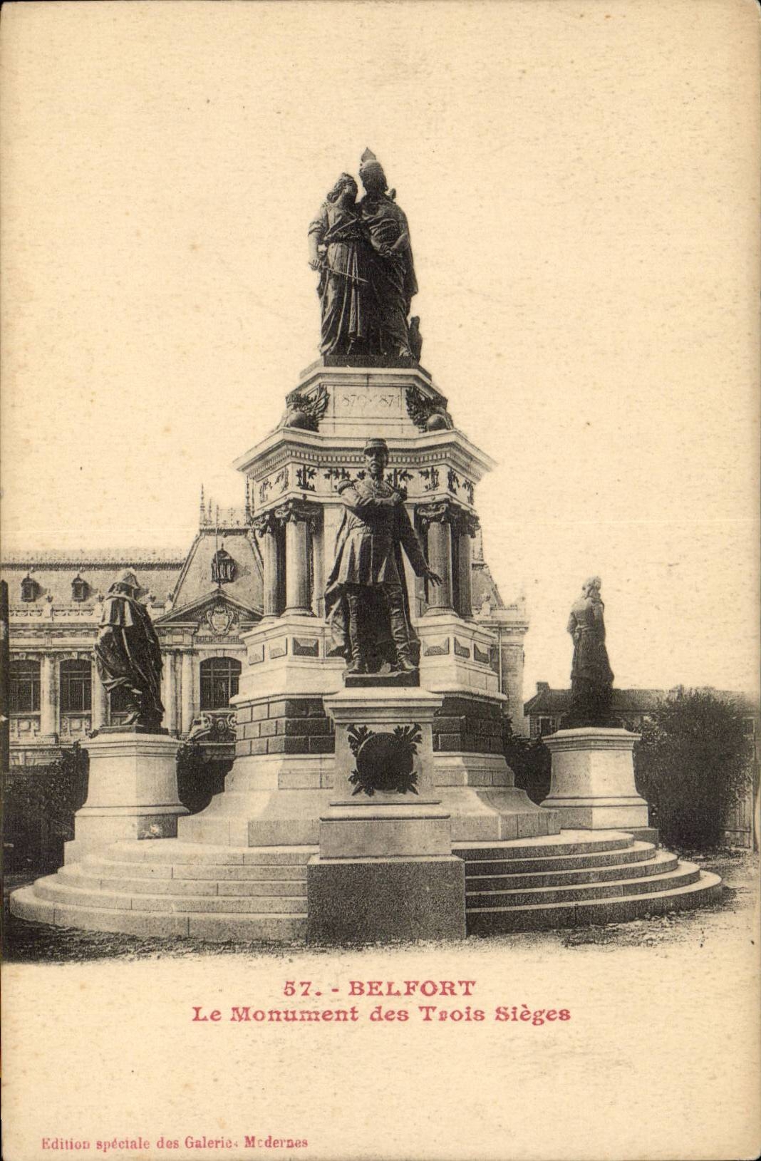 Belfort CPA Monument des trois sieges