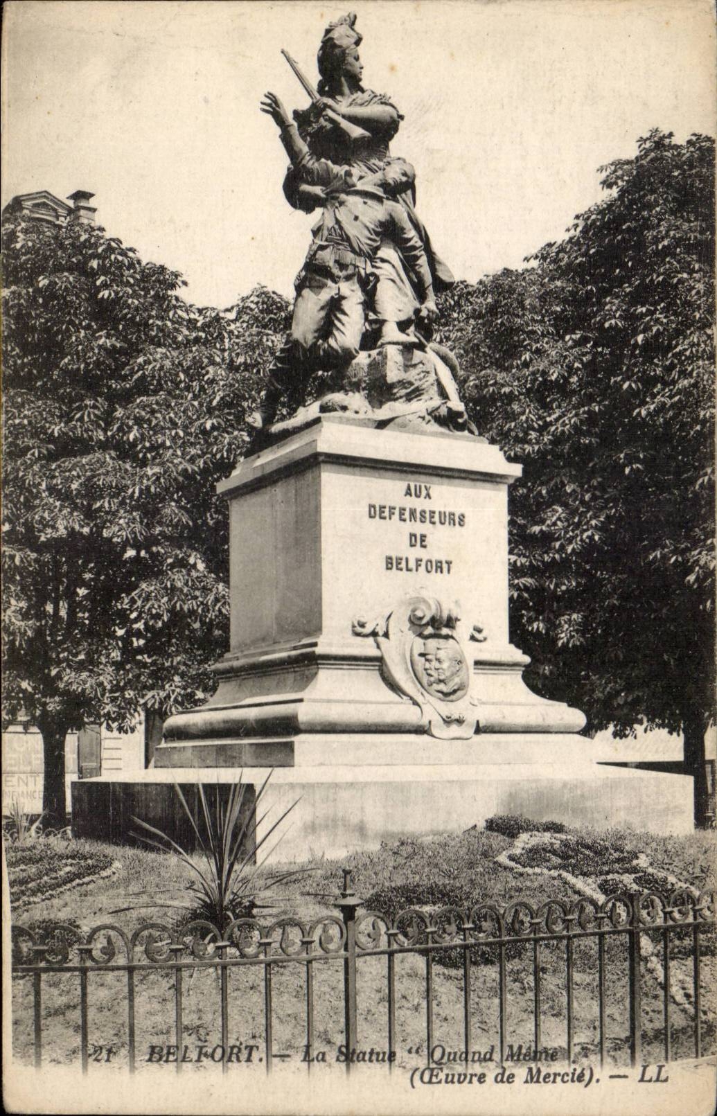 Belfort — Statue 'Quand Mâne' — œuvre de Mercié — LL