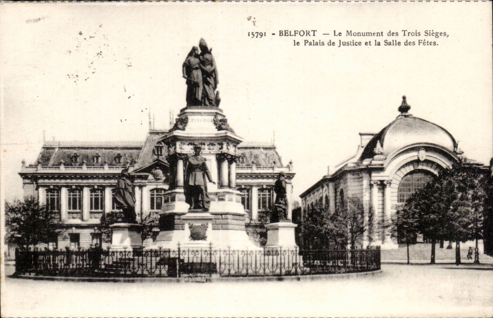 Belfort CPA Monument des trois sieges Palais de Justice et salle des fetes