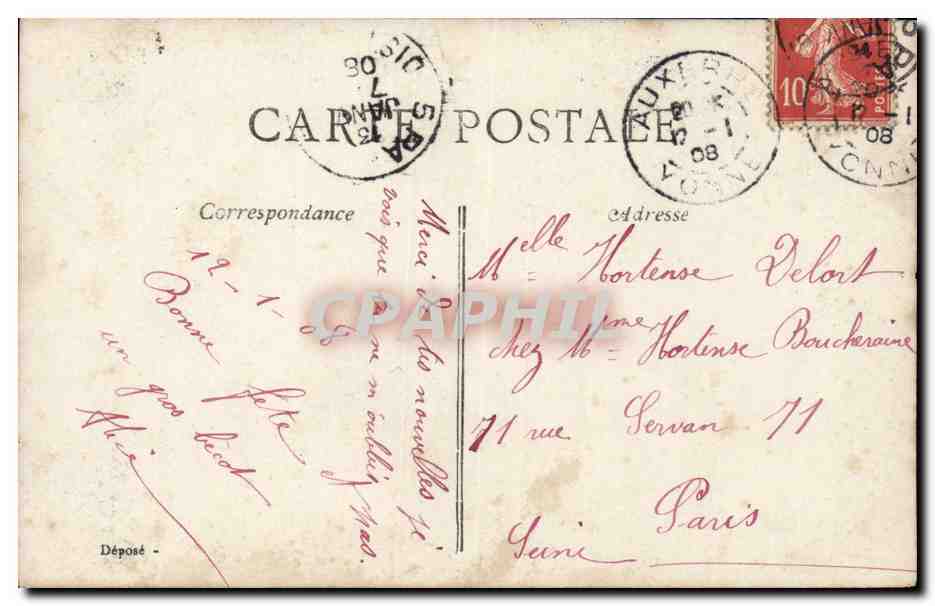 CPA Fantaisie Enfant Cueillies pour votre fete — Verso