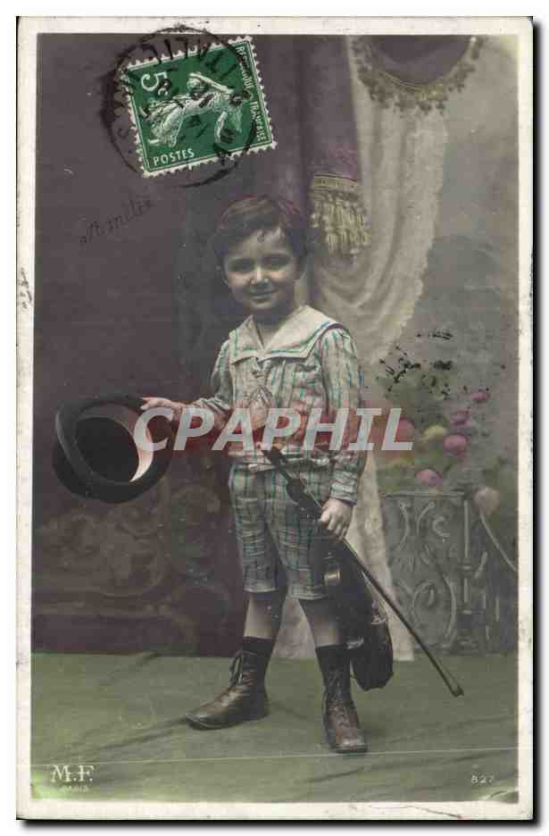 CPA Fantaisie Enfant Garcon (violon music musique)