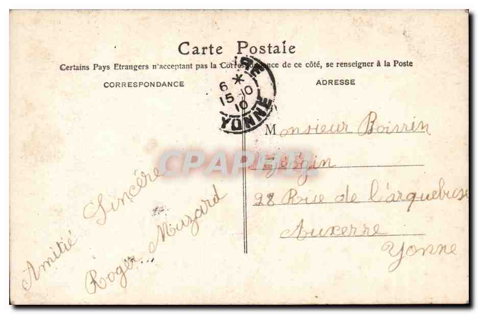 CPA Fantaisie Enfant Garcon (violon music musique) — Verso