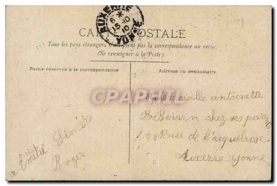 CPA Fantaisie Enfant Garcon Souvenir affectueux — Rückseite