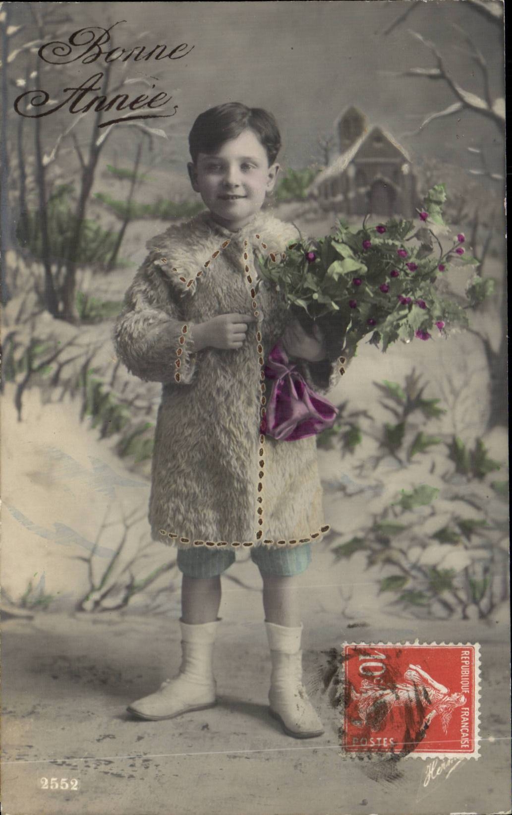 CPA Fantaisie Enfant Garcon Bonne annee