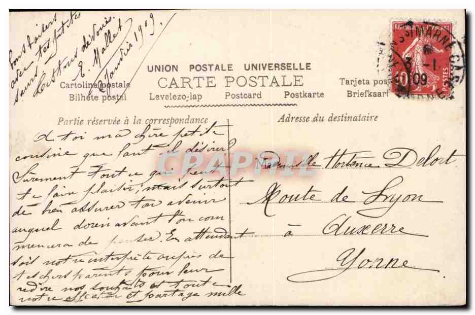 CPA Fantaisie Enfant Heureuse Annee (patissier cuisine) — Rückseite