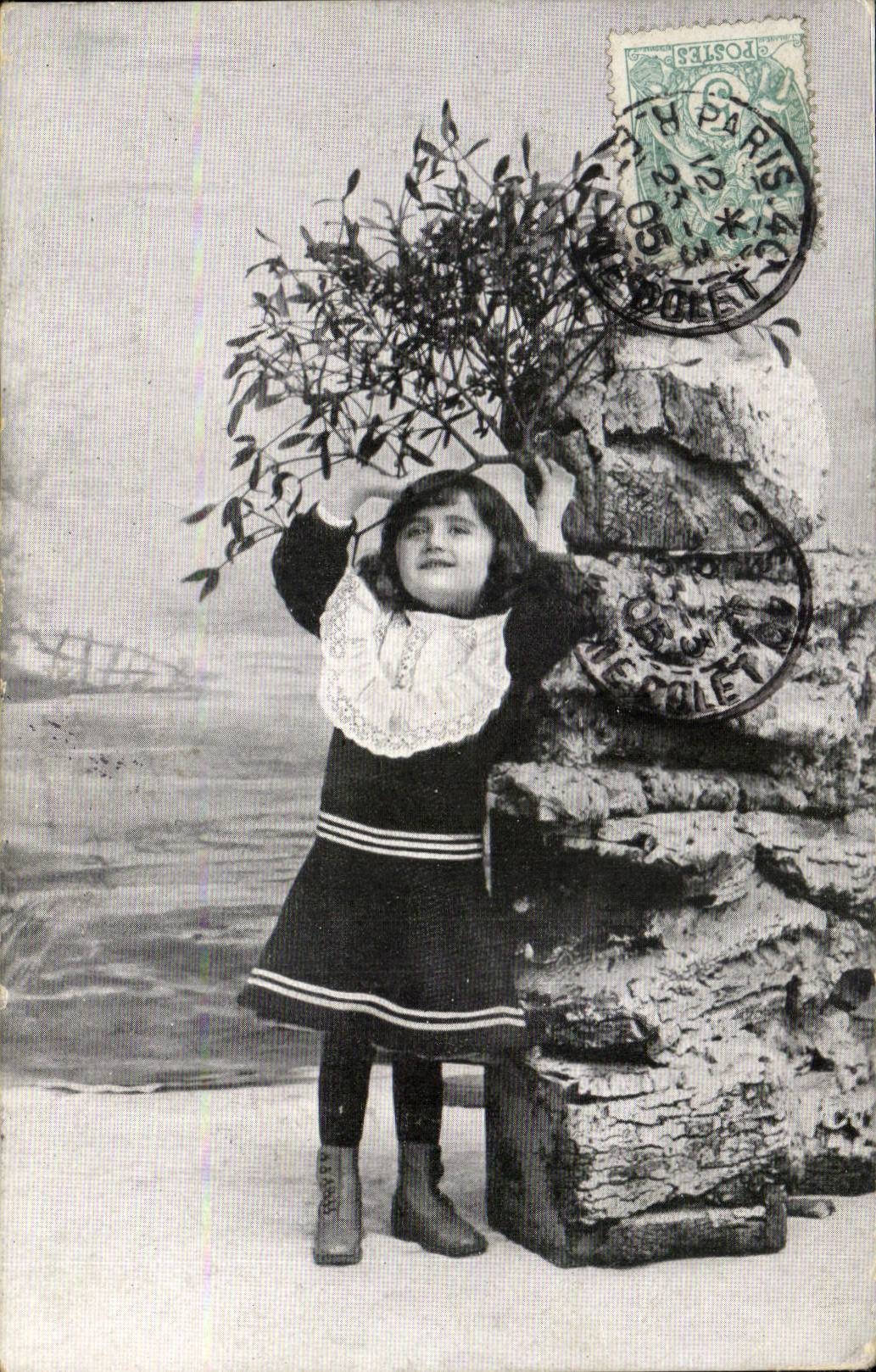 CPA Fantaisie Fille Enfant Gui